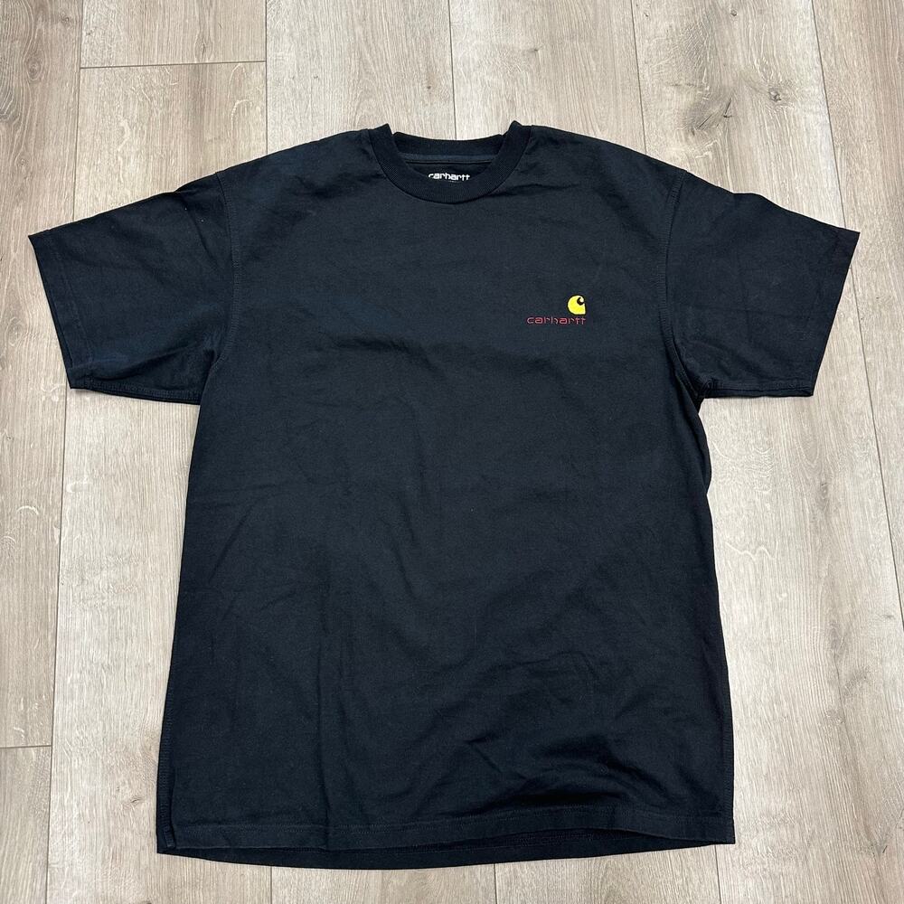 Carhartt WIP American Script Black Tee T Shirt Size Medium M B30